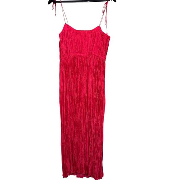 Ulla Johnson Orla Crinkled Midi Dress – Size 10, Orchid Pink, NWT - Picture 7 of 12